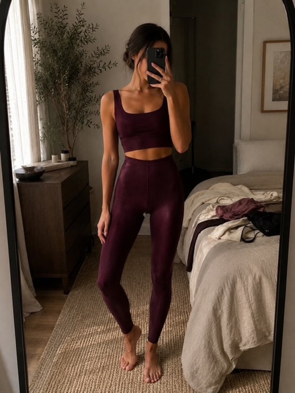 NikeSKIMS Shine Leggings Currant XXS NWT